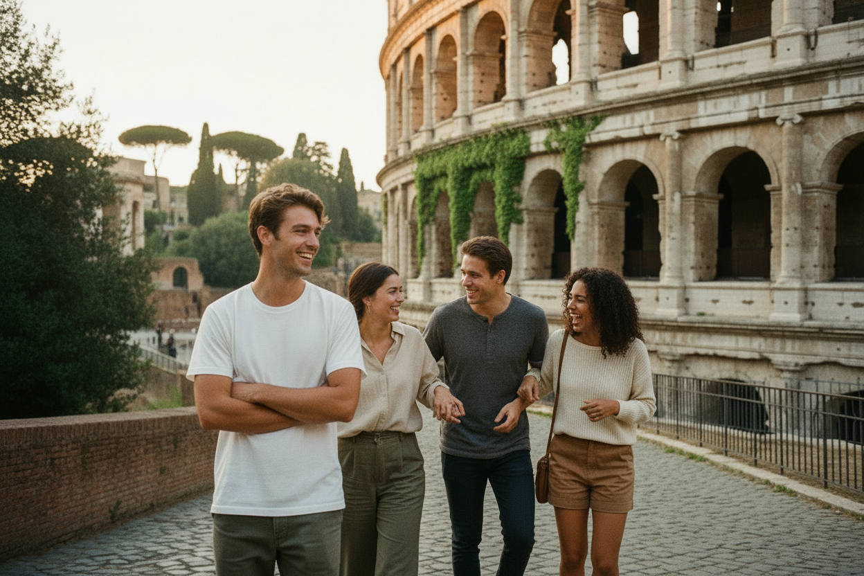 Rome Colosseum with flagship tee